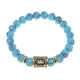 Браслет с руной Феху и синт.камнем Бирюза BSRG-17-05