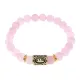 Браслет с руной Феху и нат.камнем Розовый кварц BSRG-17-15