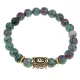 Браслет с руной Феху и синт.камнем Цоизит BSRG-17-22