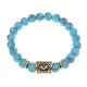 Браслет с руной Кеназ и синт.камнем Бирюза BSRG-19-05