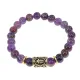 Браслет с руной Тейваз и нат.камнем Аметист BSRG-20-03