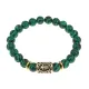 Браслет с руной Тейваз и синт.камнем Малахит BSRG-20-12