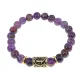 Браслет с руной Эйваз и нат.камнем Аметист BSRG-22-03