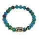 Браслет с руной Манназ и синт. камнем Хризоколла BSRG-23-21