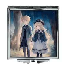 Складное зеркало квадратное Аниме пара ZER2-0394