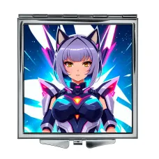 Складное зеркало квадратное Аниме девушка ZER2-0399