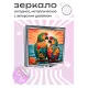 Складное зеркало квадратное Тропические попугаи ZER2-0409