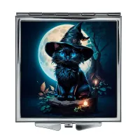 Складное зеркало квадратное Черная кошка ZER2-0417