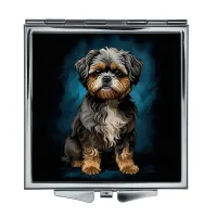 Складное зеркало квадратное Собака ZER2-0453