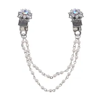 Зажим для платка Цветок, 18х1,5см UI002