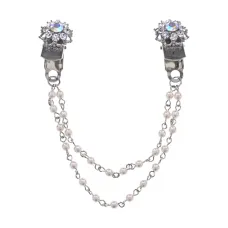 Зажим для платка Цветок, 18х1,5см UI002