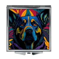 Складное зеркало квадратное Собака ZER2-0455