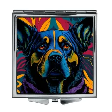 Складное зеркало квадратное Собака ZER2-0455