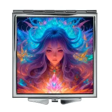 Складное зеркало квадратное Молодая колдунья ZER2-0476