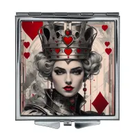 Складное зеркало квадратное Белая королева ZER2-0483