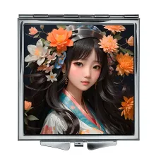 Складное зеркало квадратное Молодая японка ZER2-0490