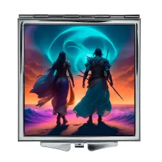 Складное зеркало квадратное Пара в пустыне ZER2-0501