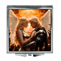 Складное зеркало квадратное Ангельская пара ZER2-0502