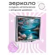 Складное зеркало квадратное Розовые цветения ZER2-0519