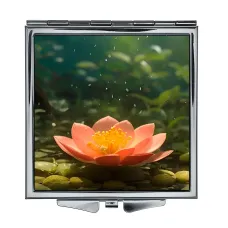 Складное зеркало квадратное Лесной лотос ZER2-0522