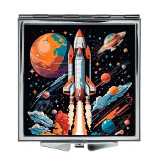 Складное зеркало квадратное Полет в космос ZER2-0525