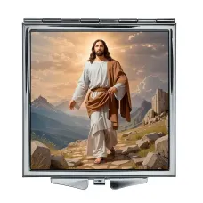 Складное зеркало квадратное Иисус ZER2-0533