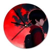 Часы настенные Аниме мальчик 20см, пластик MCH247