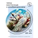 Часы настенные Белый павлин 20 см, пластик MCH259