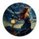 Часы настенные Девушка звездная ночь 20 см, пластик MCH277