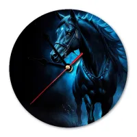 Часы настенные Лошадь 20см, пластик MCH278