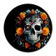 Часы настенные Череп с венком 20см, пластик MCH290