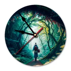 Часы настенные Аллея в лесу 20см, пластик MCH298
