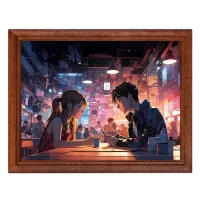Постер в рамке 22х17см Аниме пара POSG-0365