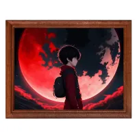 Постер в рамке 22х17см Аниме мальчик POSG-0366