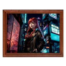 Постер в рамке 22х17см Девушка в городе POSG-0379