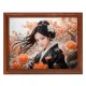 Постер в рамке 22х17см Японка в кимоно POSG-0383