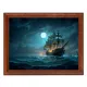 Постер в рамке 22х17см Парусник в полнолуние POSG-0390