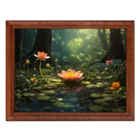 Постер в рамке 22х17см Лесные лотосы POSG-0395