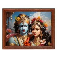 Постер в рамке 22х17см Радха и Кришна POSG-0398
