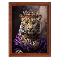 Постер в рамке 17х22см Леопард с короной POSV-0458
