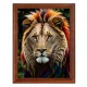 Постер в рамке 17х22см Лев портрет POSV-0459