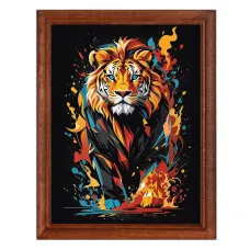 Постер в рамке 17х22см Лев стритарт POSV-0460