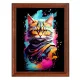 Постер в рамке 17х22см Кот граффити POSV-0464