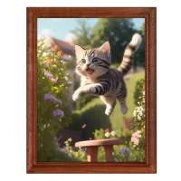 Постер в рамке 17х22см Котенок в прыжке POSV-0467