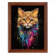 Постер в рамке 17х22см Кот краски POSV-0469