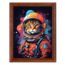 Постер в рамке 17х22см Кот астронавт POSV-0470
