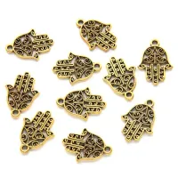 Подвеска для бижутерии Хамса филигрань 17мм, цвет золото, 1 шт. FP0001G
