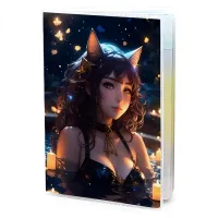 Обложка для паспорта ПВХ Аниме девушка неко MOB553