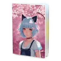 Обложка для паспорта ПВХ Аниме девушка неко MOB559