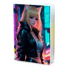 Обложка для паспорта ПВХ Аниме девушка киберпанк MOB566